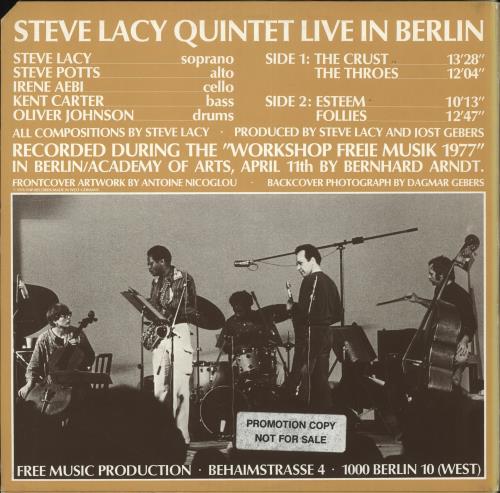 Steve Lacy Follies vinyl LP album (LP record) German LCYLPFO704971