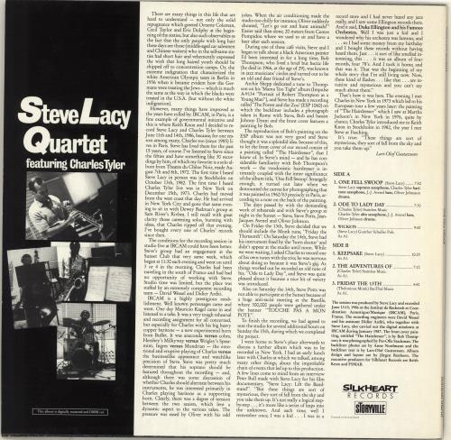 Steve Lacy One Fell Swoop vinyl LP album (LP record) Swiss LCYLPON707889
