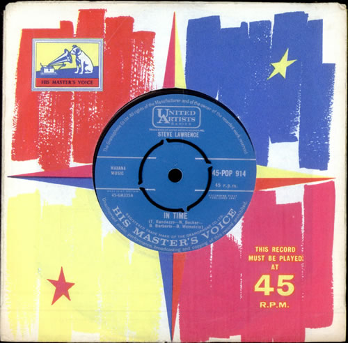 Steve Lawrence In Time 7" vinyl single (7 inch record / 45) UK LWR07IN504382
