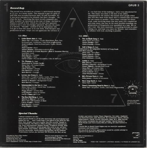 Steve Vai Flex-Able vinyl LP album (LP record) UK VAILPFL732657