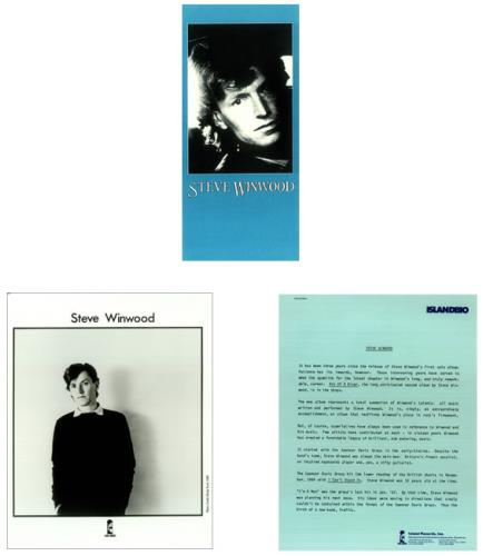 Steve Winwood Arc Of A Diver media press pack US WWDPPAR453500