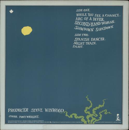 Steve Winwood Arc Of A Diver vinyl LP album (LP record) Canadian WWDLPAR601351