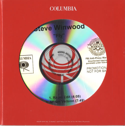 Steve Winwood Fly CD-R acetate US WWDCRFL449858