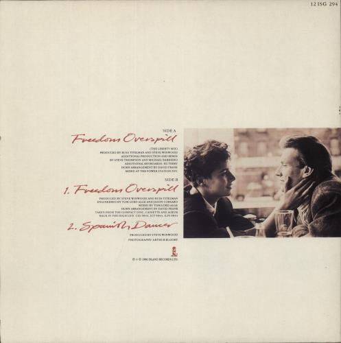 Steve Winwood Freedom Overspill 12" vinyl single (12 inch record / Maxi-single) UK WWD12FR115695