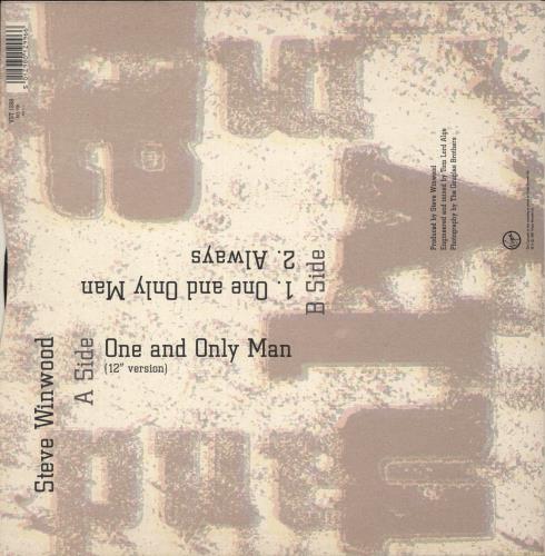 Steve Winwood One And Only Man (12" Version) 12" vinyl single (12 inch record / Maxi-single) UK WWD12ON596676