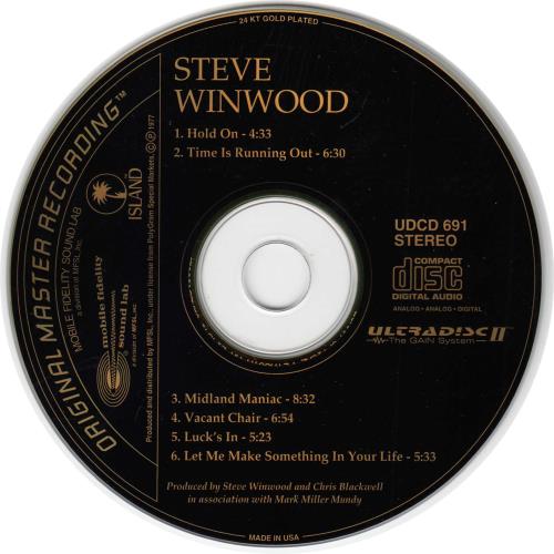 Steve Winwood Steve Winwood CD album (CDLP) US WWDCDST648218