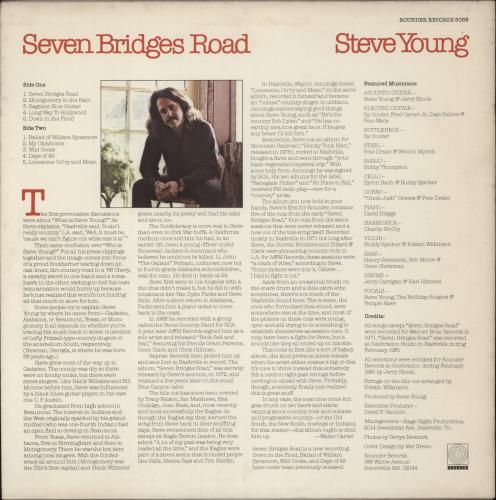 Steve Young Seven Bridges Road vinyl LP album (LP record) US SVYLPSE880203