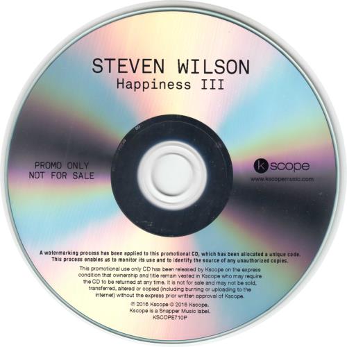 Steven Wilson Happiness III CD-R acetate UK SXWCRHA678518