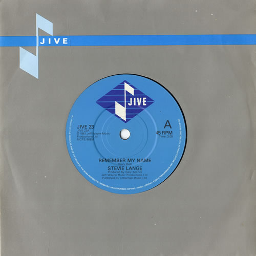 Stevie Lange Remember My Name 7" vinyl single (7 inch record / 45) UK LAN07RE563944