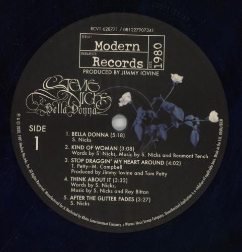 Stevie Nicks Bella Donna - Blue & Black Galaxy Vinyl vinyl LP album (LP record) UK NICLPBE850416