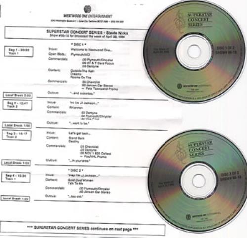 Stevie Nicks Superstar Concert Series 2 CD album set (Double CD) US NIC2CSU75594