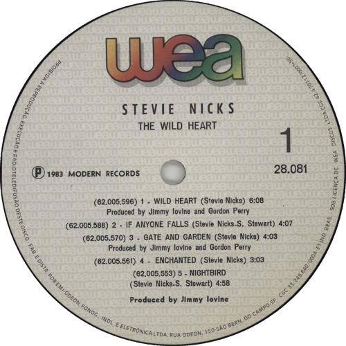 Stevie Nicks The Wild Heart vinyl LP album (LP record) Brazilian NICLPTH666738