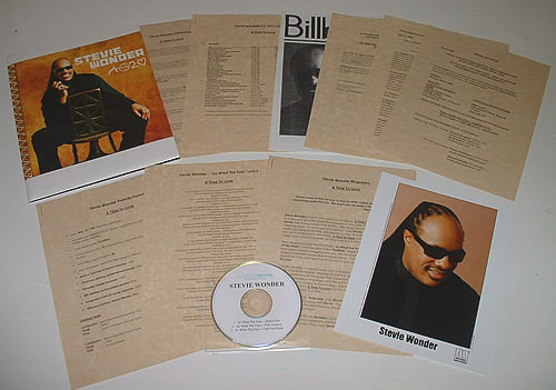 Stevie Wonder A Time To Love media press kit US STWKIAT330306