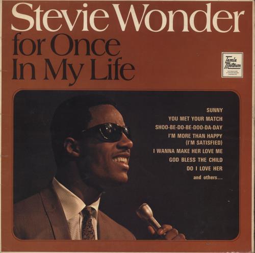 Stevie Wonder For Once In My Life vinyl LP album (LP record) UK STWLPFO737929