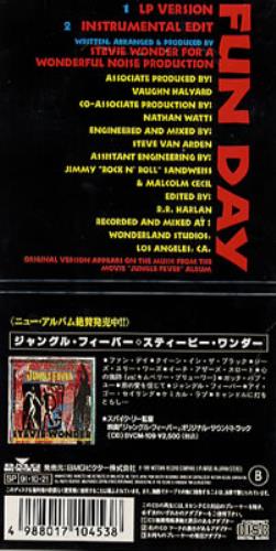 Stevie Wonder Fun Day 3" CD single (CD3) Japanese STWC3FU118206