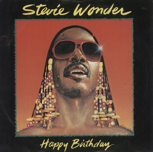 Stevie Wonder Happy Birthday - 4pr - P/S 7" vinyl single (7 inch record / 45) UK STW07HA873627