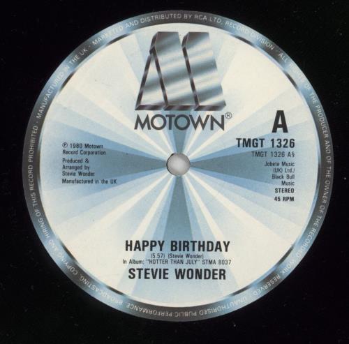 Stevie Wonder Happy Birthday 12" vinyl single (12 inch record / Maxi-single) UK STW12HA508825