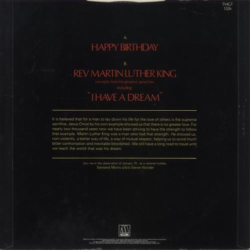 Stevie Wonder Happy Birthday 12" vinyl single (12 inch record / Maxi-single) UK STW12HA508825