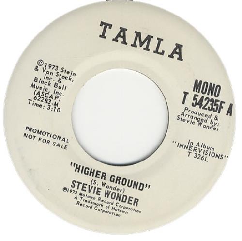 Stevie Wonder Higher Ground 7" vinyl single (7 inch record / 45) US STW07HI387269