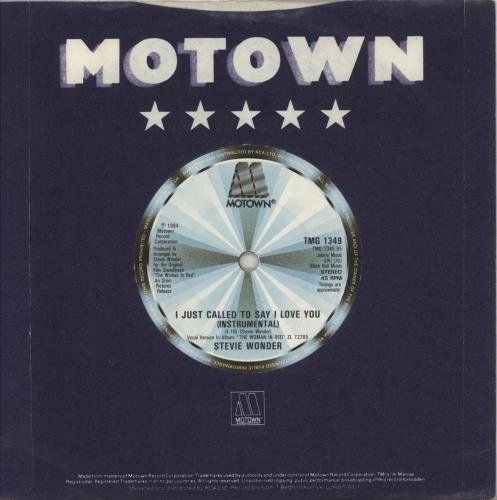 Stevie Wonder I Just Called To Say I Love You 7" vinyl single (7 inch record / 45) UK STW07IJ459331