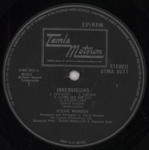 Stevie Wonder Innervisions - 1st vinyl LP album (LP record) UK STWLPIN302323