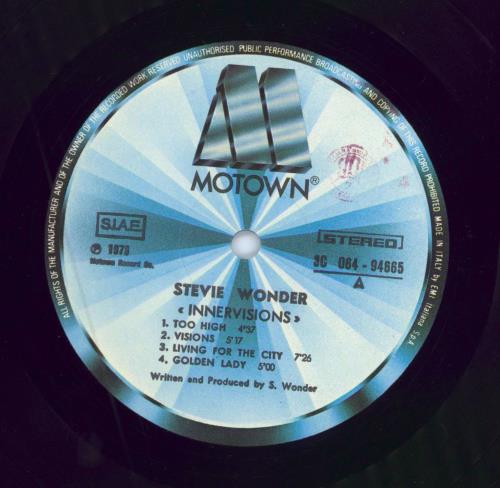 Stevie Wonder Innervisions vinyl LP album (LP record) Italian STWLPIN392446