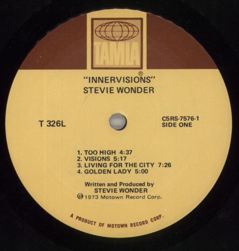 Stevie Wonder Innervisions vinyl LP album (LP record) US STWLPIN444818