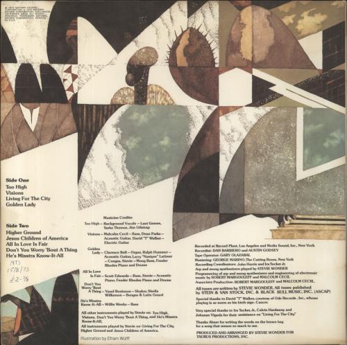 Stevie Wonder Innervisions vinyl LP album (LP record) US STWLPIN444818