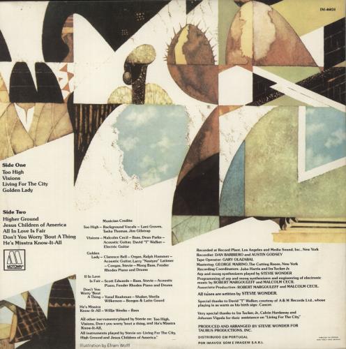 Stevie Wonder Innervisions vinyl LP album (LP record) Portuguese STWLPIN543400