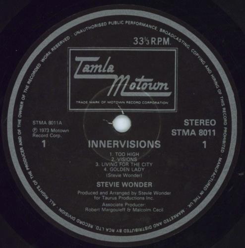 Stevie Wonder Innervisions vinyl LP album (LP record) UK STWLPIN814758