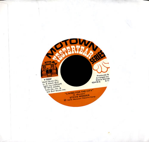 Stevie Wonder Living For The City 7" vinyl single (7 inch record / 45) US STW07LI564412