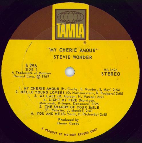 Stevie Wonder My Cherie Amour - Stereo vinyl LP album (LP record) US STWLPMY773608