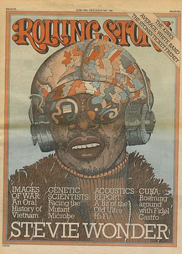 Stevie Wonder Rolling Stone - June 1975 magazine US STWMARO348917