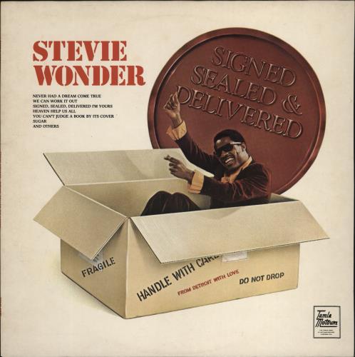Stevie Wonder Signed Sealed & Delivered vinyl LP album (LP record) UK STWLPSI769684