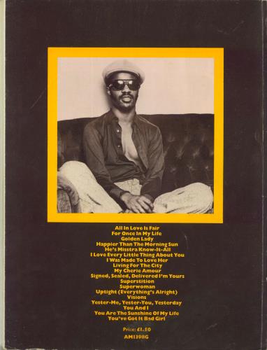 Stevie Wonder Stevie Wonder book UK STWBKST805201