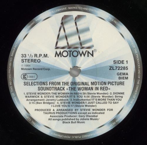 Stevie Wonder The Woman In Red - Hype Stickered Sleeve vinyl LP album (LP record) German STWLPTH880396