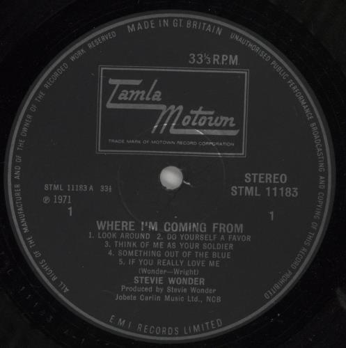 Stevie Wonder Where I'm Coming From - EX vinyl LP album (LP record) UK STWLPWH875344