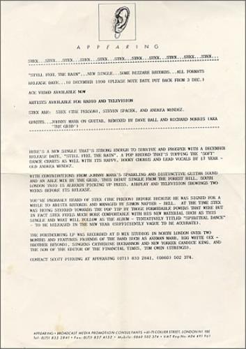 Stex Still Feel The Rain 7" vinyl single (7 inch record / 45) UK SXE07ST367747