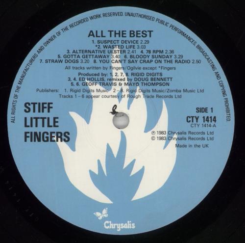 Stiff Little Fingers All The Best 2-LP vinyl record set (Double LP Album) UK SFI2LAL339878