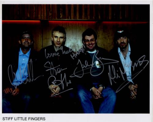 Stiff Little Fingers Autographed Photograph photograph UK SFIPHAU563409