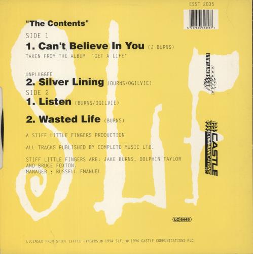 Stiff Little Fingers Can't Believe In You 12" vinyl single (12 inch record / Maxi-single) UK SFI12CA105131