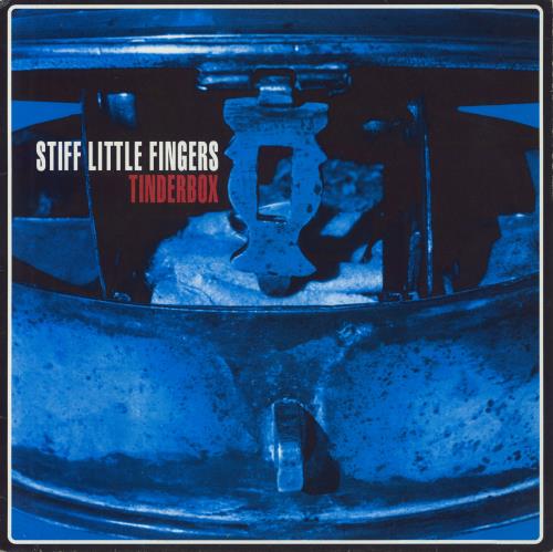 Stiff Little Fingers Tinderbox - Blue Vinyl - Autographed! vinyl LP album (LP record) UK SFILPTI801447