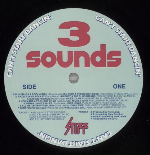 Stiff Records Can't Start Dancin' vinyl LP album (LP record) UK SX8LPCA290832