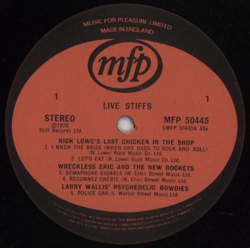 Stiff Records Live Stiffs - EX vinyl LP album (LP record) UK SX8LPLI130929