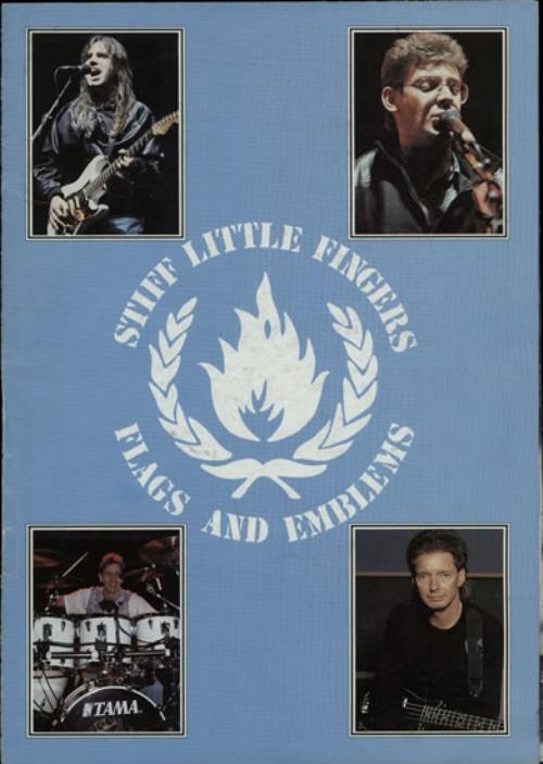 Stiff Little Fingers Flag & Emblems + Ticket Stub UK tour programme