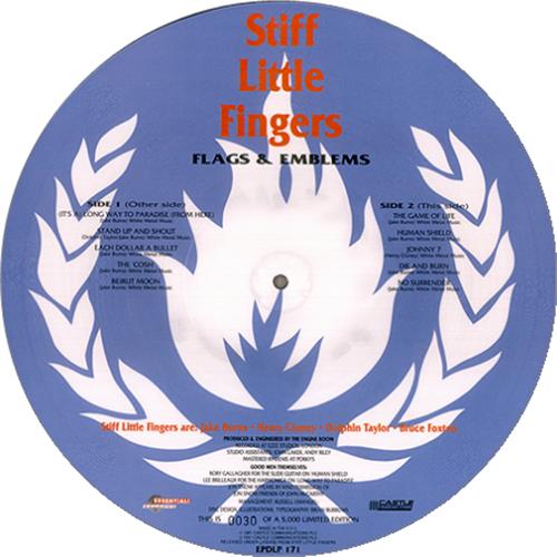 Stiff Little Fingers Flags & Emblems No. 0030 UK picture disc LP