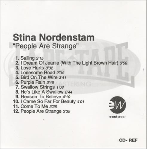 Stina Nordenstam People Are Strange CD-R acetate UK NDMCRPE126340