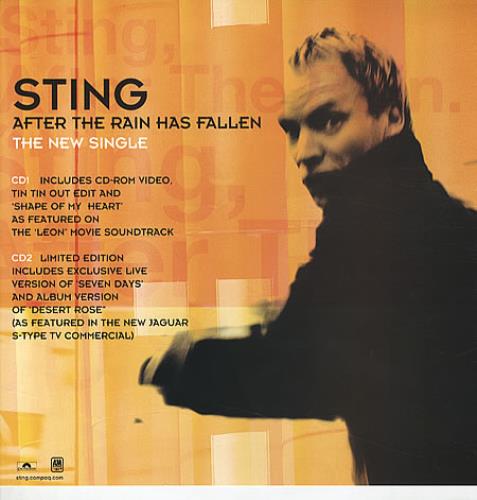 Sting After The Rain Has Fallen display UK STIDIAF325472
