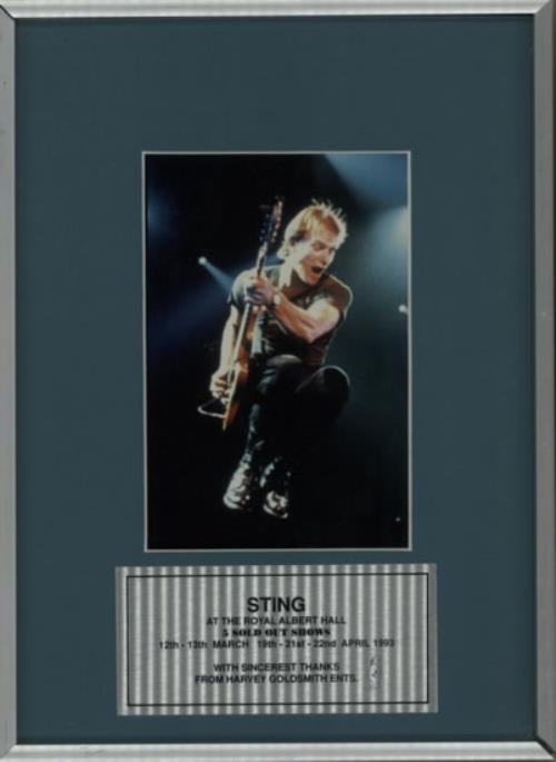 Sting At The Royal Albert Hall - 9�" x 13" memorabilia UK STIMMAT595897