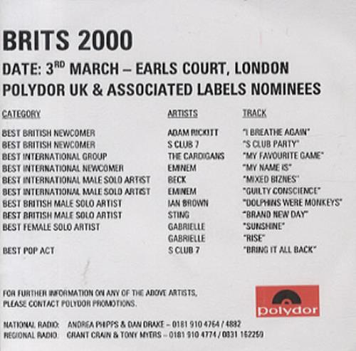 Sting Brand New Day - on Brits 2000 Compilation CD-R acetate UK STICRBR153452